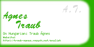 agnes traub business card