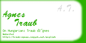 agnes traub business card